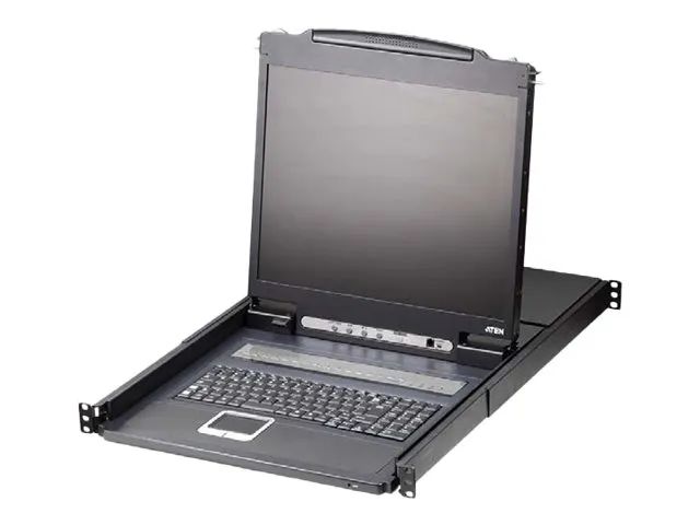 ATEN 19" LCD KVM Switch with French Keyboard - KVM-Umschalter - 8-Port