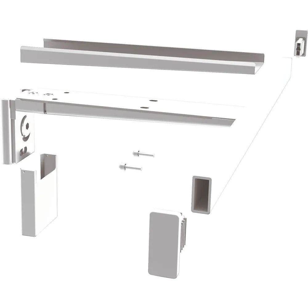 PEKA Kleiderstange 550 mm Pecasa Stahlblech mit Feinstruktur weiß