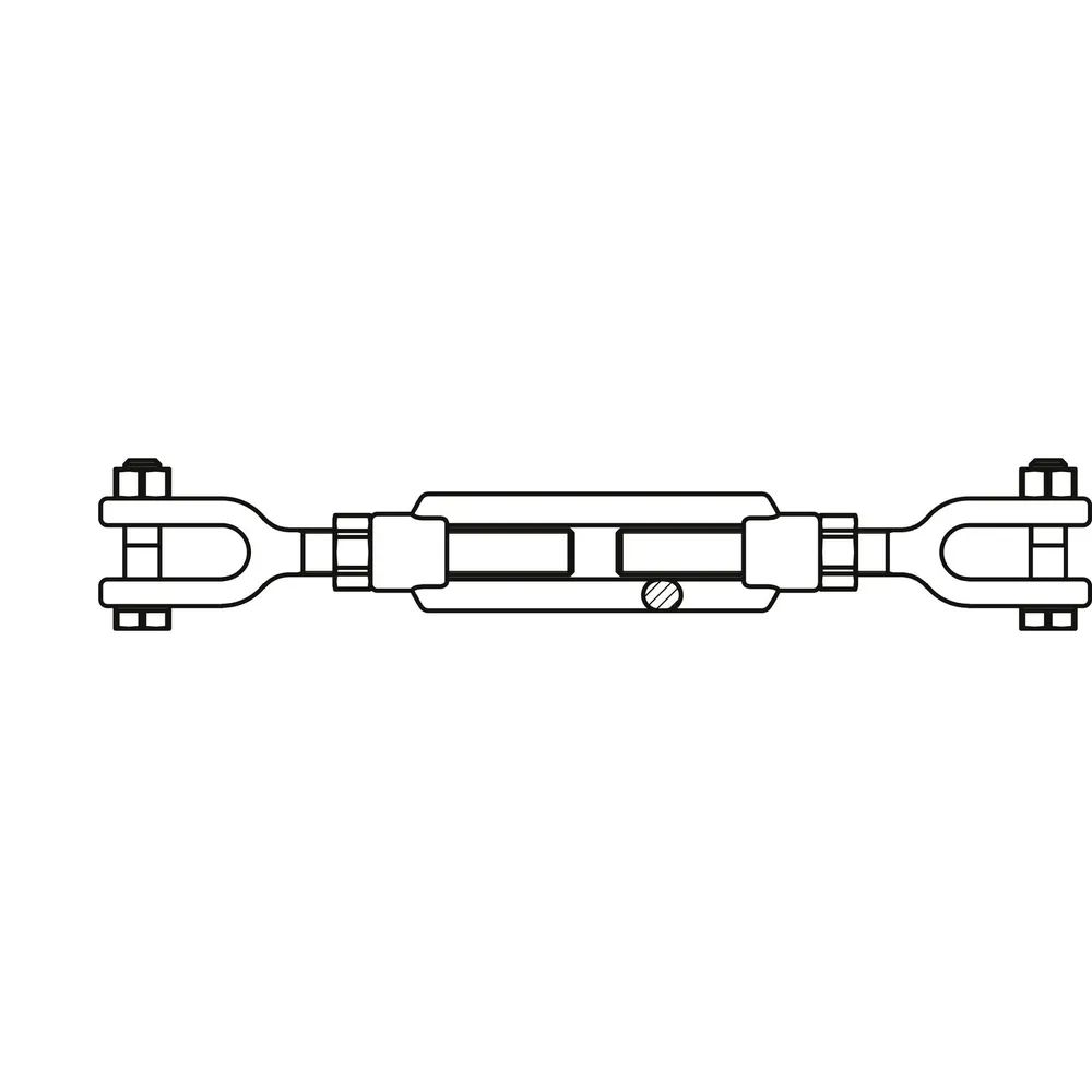 Biat GmbH + Co.KG  Spannschloss M10 verzinkt DIN 1480 mit 2 Gabeln
