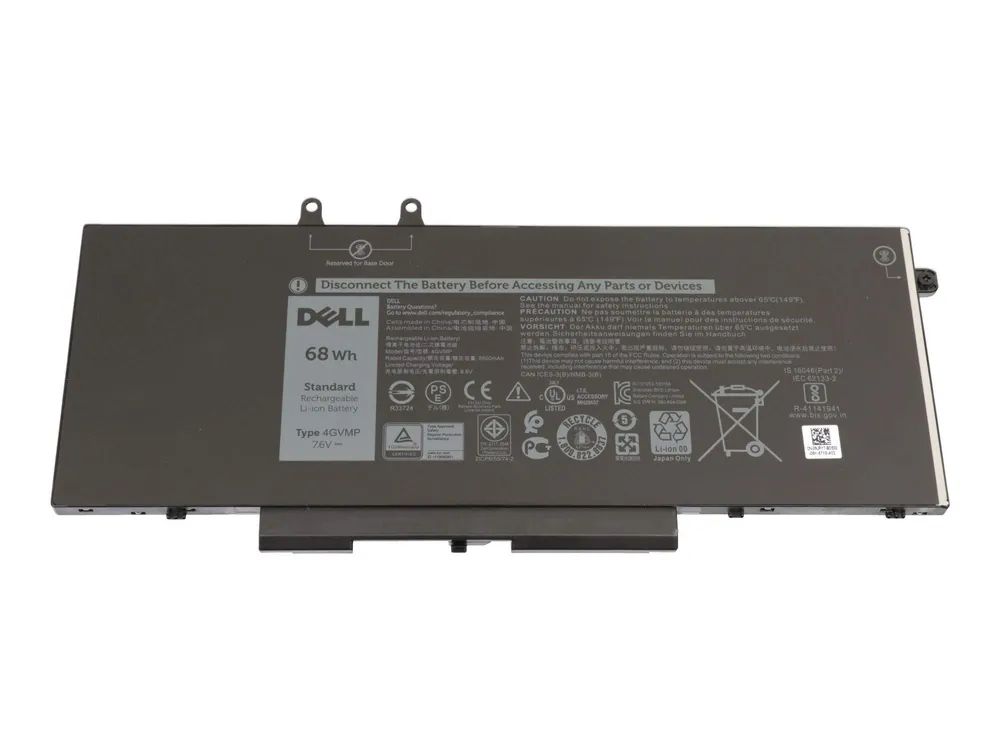 Dell 68Wh Lithium-Ion laptop battery 4-cell - Batterie - 8.500 mAh