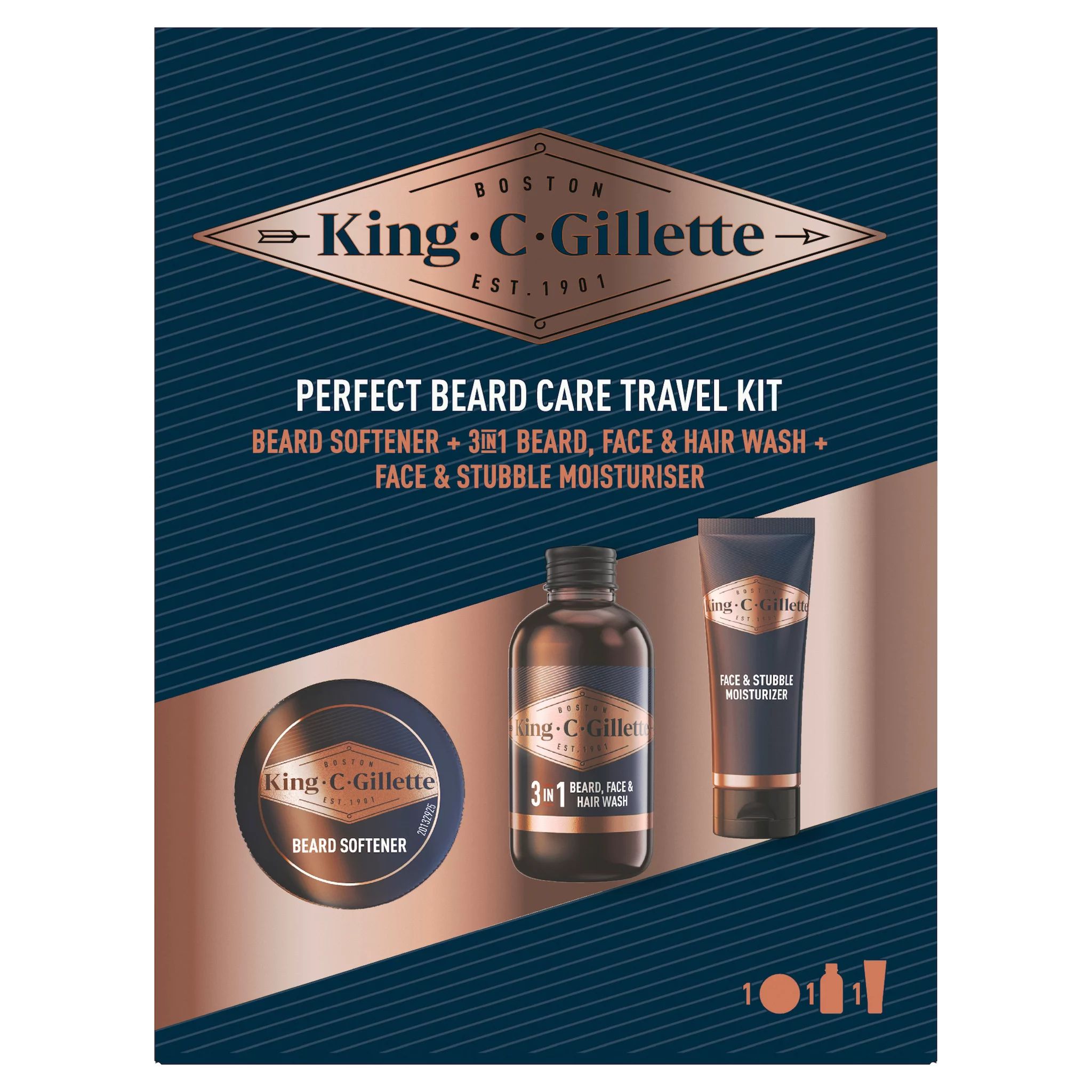 King C. Gillette Bartpflege Probierset Minis