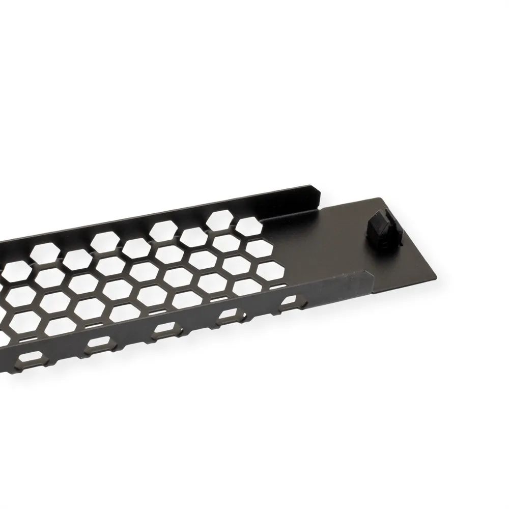 VALUE 19-Zoll-Belüftungsplatte Snap-in, 1 HE, schwarz