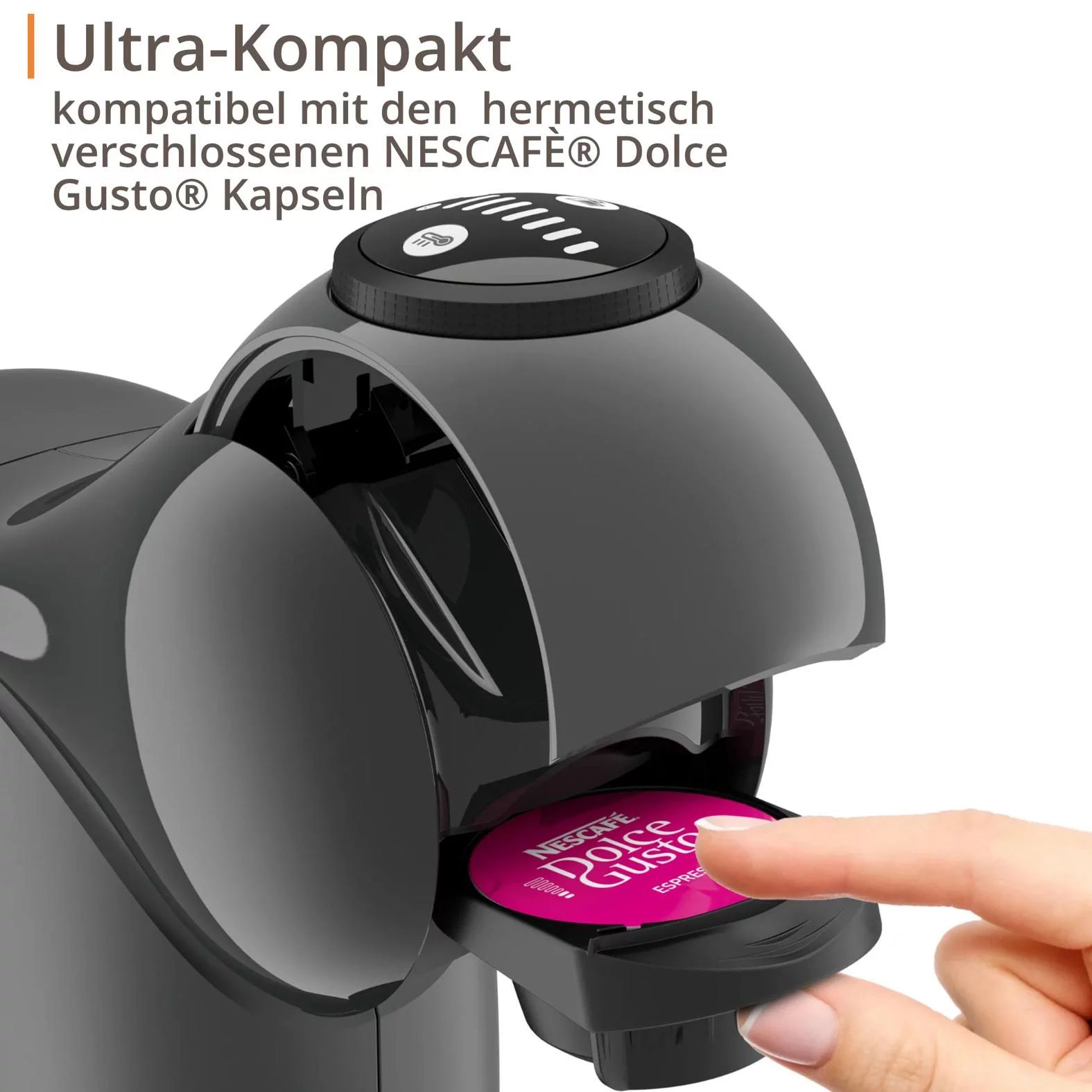 KRUPS NESCAFÉ® Dolce Gusto® KP243B  Kapselmaschine GENIO S - Anthrazit