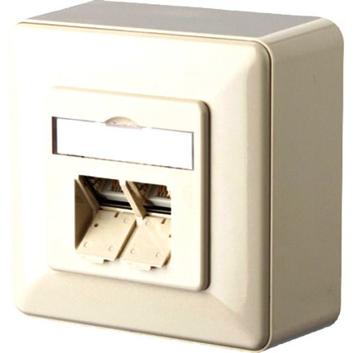 Metz Connect DATENDOSE LSA C6A 2FACH AP RW / METZ 130C380002-I RAL9010 130C380002-I