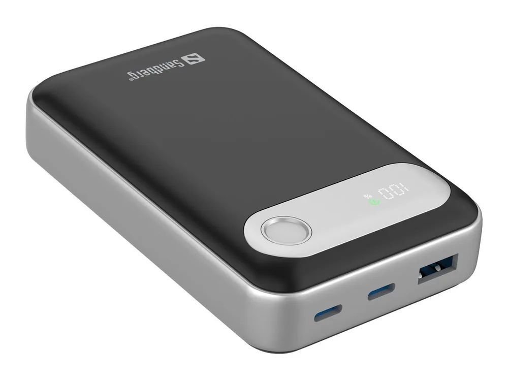 SANDBERG Travel - Netzteil - Li-Ion - 20000 mAh - 74 Wh - 35 Watt - 3 A - PD - 3 Ausgabeanschlussstellen (USB, 2 x USB-C)