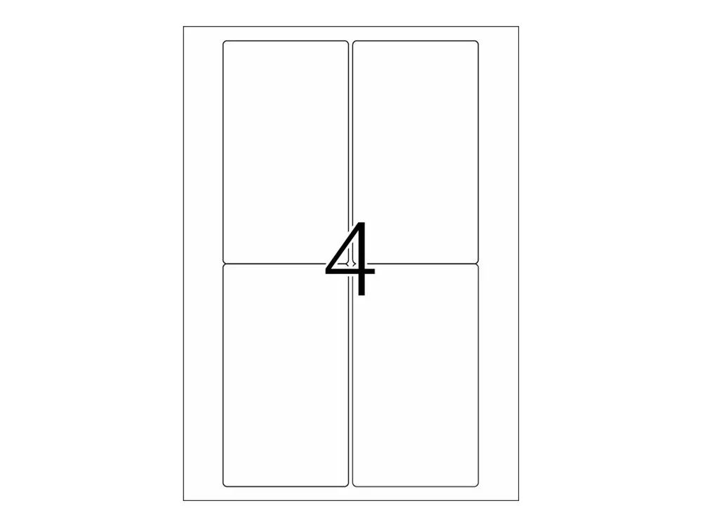 HERMA Premium - Papier - matt - permanent selbstklebend - weiß - 139.7 x 78.7 mm 400 Etikett(en) (100 Bogen x 4)