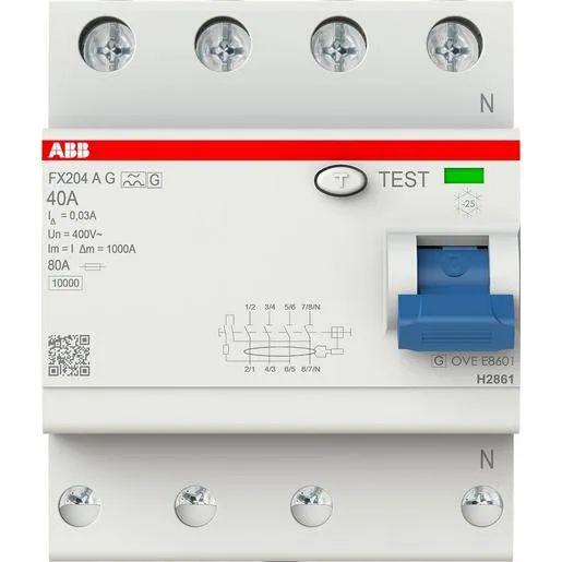 ABB FI-SCHALTER TYP A/G 4P / ABB FX204 AG-40/0.03 2CSF204465R1400