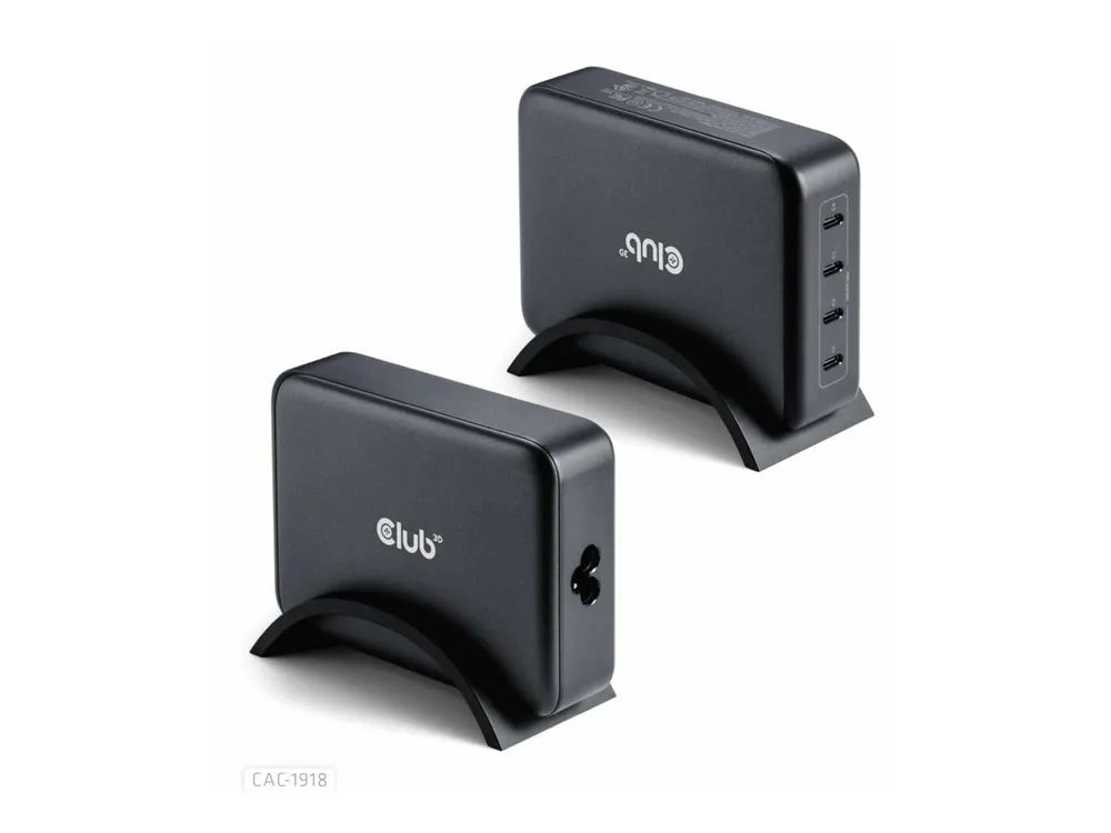 Club 3D Netzteil - GaN-Technologie - 240 Watt - PD 3.1/PPS - 4 Ausgabeanschlussstellen (24 pin USB-C)