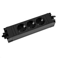 Bachmann STEP BASE 3-fach Steckdosenleiste mit GST18 - Drinnen - Typ F - Kein Stecker - IP20 - Schwarz - 3 AC-Ausgänge