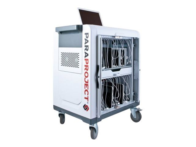 PARAT PARAPROJECT Trolley i32 - Wagen (synchronisieren und laden) - für 32 Tablets / 1 Notebook - verriegelbar - Grau, weiß - Bildschirmgröße: bis zu 33,8 cm (Tablet)
