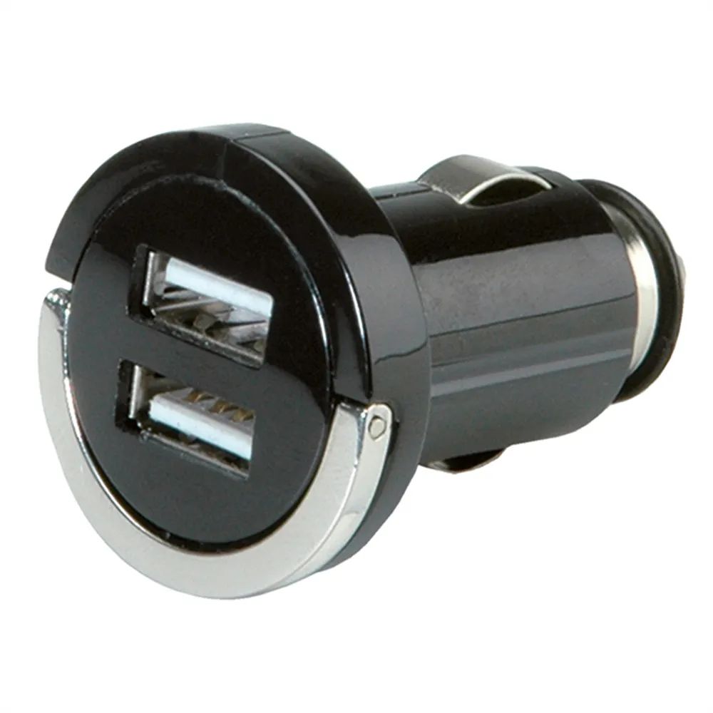 VALUE USB Charger mit KFZ-Stecker, 2 Port, 10W