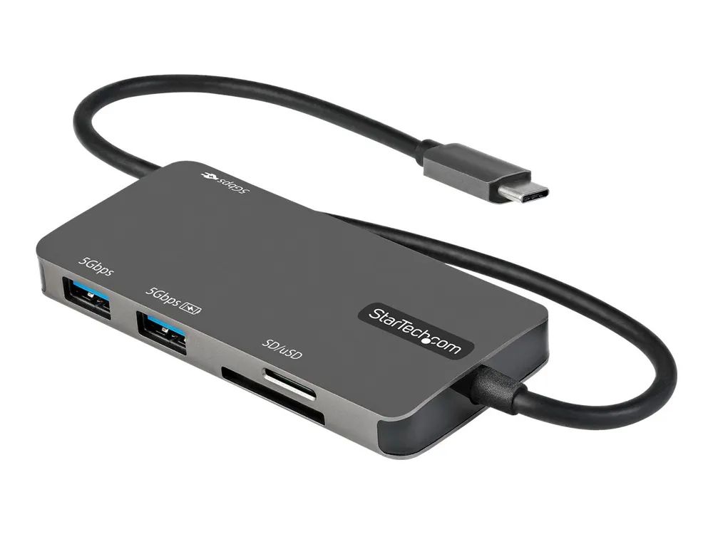 StarTech.com USB-C Multiport Adapter - USB-C auf 4K-HDMI, 100W PD Pass-Through, SD-/MicroSD-Steckplatz - USB-C-Mini-Dock - 30 cm langes Kabel (DKT30CHSDPD)