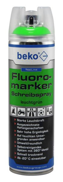 BEKO TecLine Fluoromarker Schreibspray 500 ml leuchtgrün
