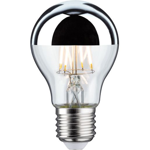Paulmann LED LAMPE 600LM E27 827 6,5W / PAULMA KOPFSPIEGEL SILBER 28670