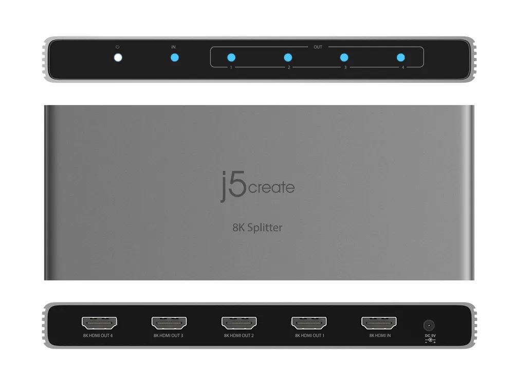 j5create JDSH814 - Video-/Audio-Splitter - 8K