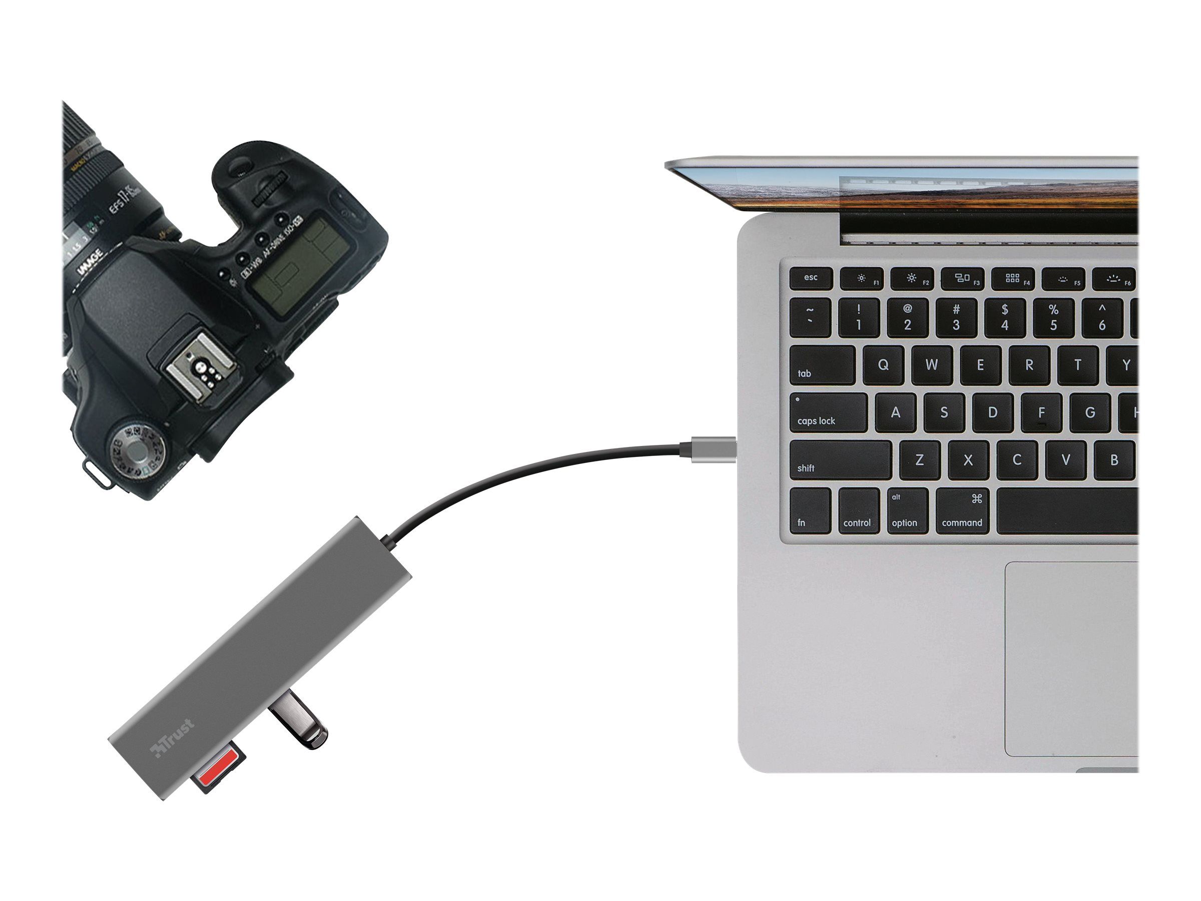 Trust Halyx - Hub - 3 x USB 3.2 Gen 1 - Desktop