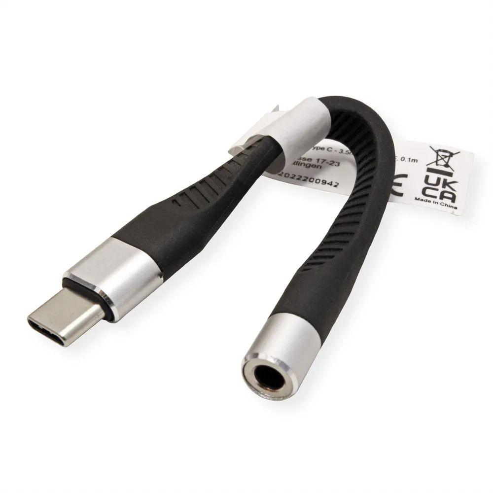 ROLINE Adapter USB Typ C - 3,5mm Audio, ST/BU, 0,1 m