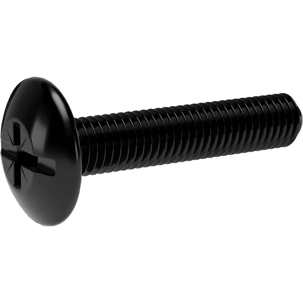 ITALIANA FERRAMENTA Spezialschraube Oval 6 für Schrankrohrlager, M6x30mm schwarz