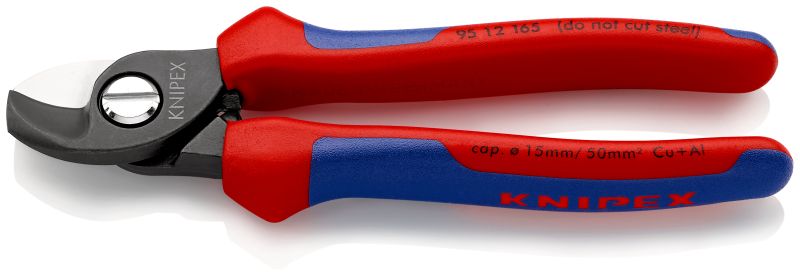 KNIPEX Kabelschere mit Mehrkomponenten-Hüllen, 50 mm², 165 mm