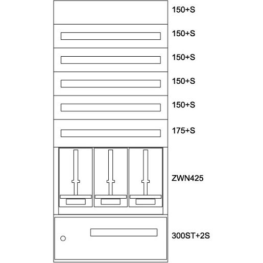 Eaton ZÄHLERVERTEILER-EINSATZ ST / EATON BPZ-MES-STN-800/17-3 137687