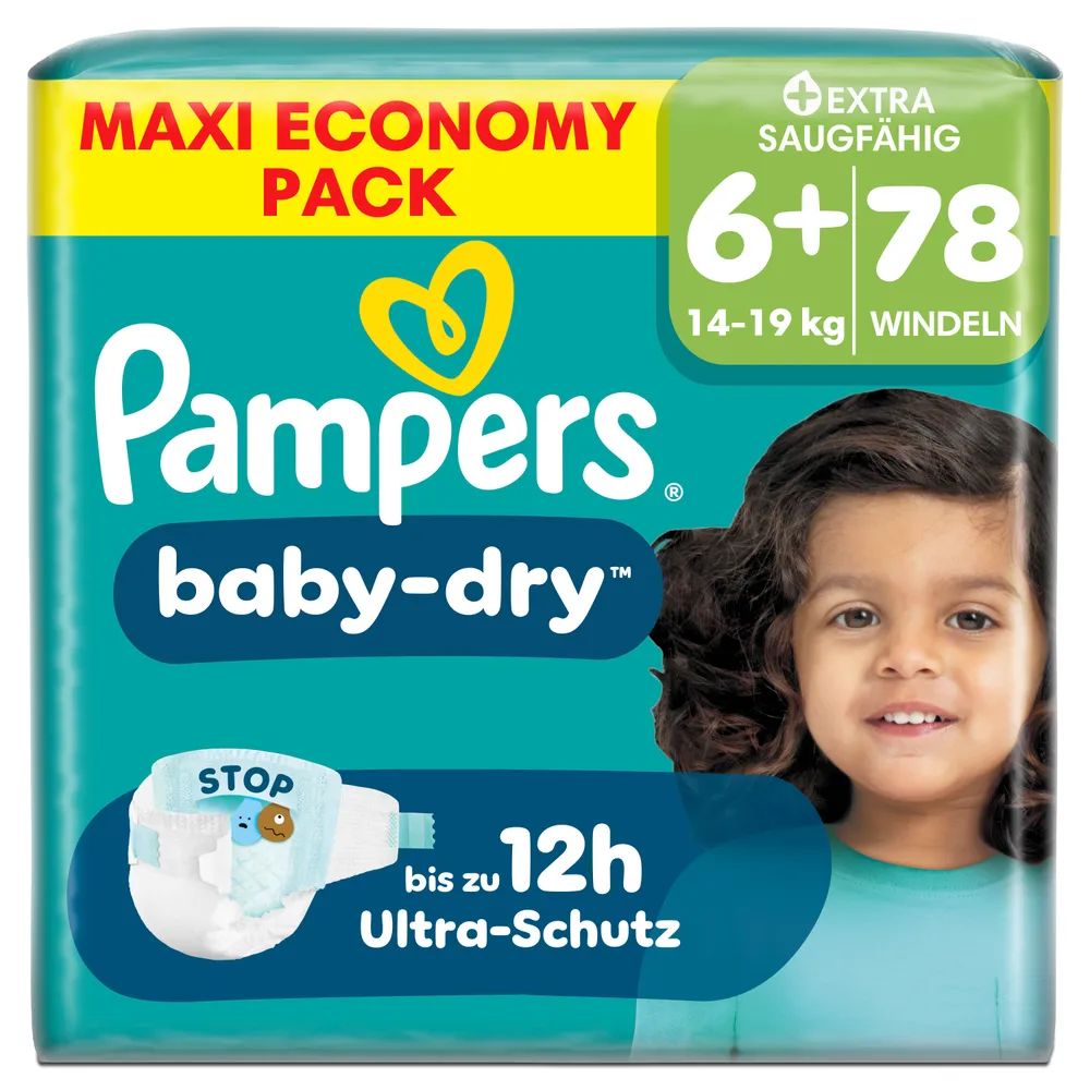 Pampers Baby Dry Gr.6+ Extra Large 14-19kg Maxi 