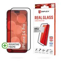 DISPLEX Full Cover Panzerglas (10H) für Apple iPhone 14 Pro - Eco-Montagerahmen - volle Displayabdeckung - Tempered Glas - kratzer-resistente Schutzfolie - hüllenfreundlich - Apple - iPhone 14 Pro - Trockene Anwendung - Schlagfest - Kratzresistent - 