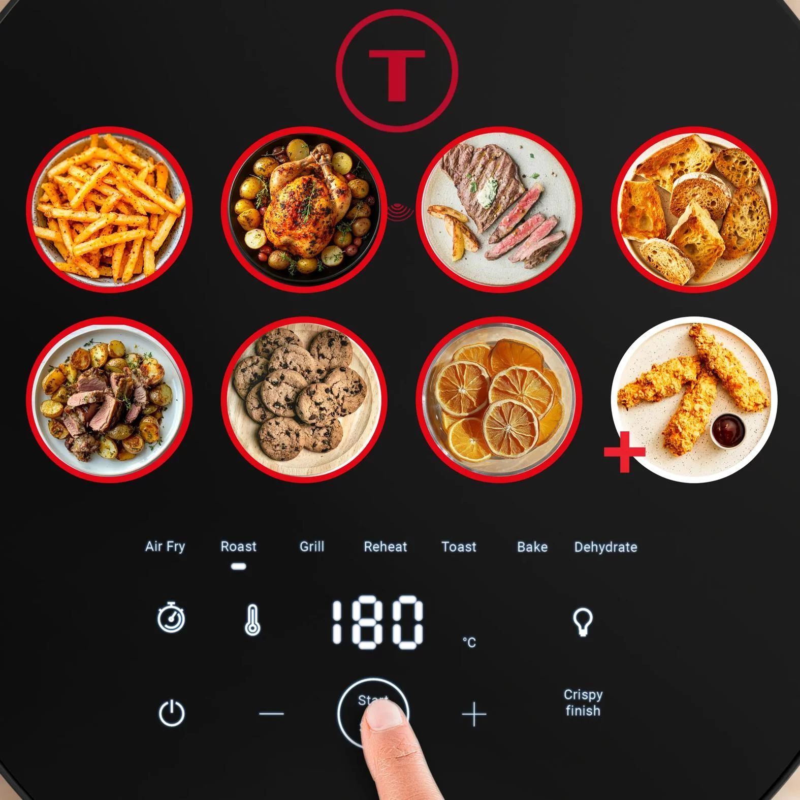 Tefal EY832H Heißluftfritteuse Easy Fry Infrarot Coal (7L)