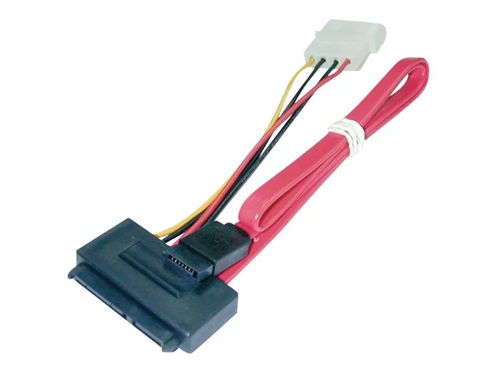 Lindy SATA-Kabel - interne Stromversorgung, 4-polig, SATA zu SATA Combo (W)