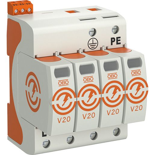 OBO SURGECONTROLLER V20 4-P.M.FS / V20-4+FS-280 5095284