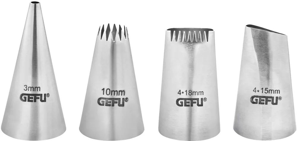 GEFU Spritztüllen-Set DECORE, 4-teilig