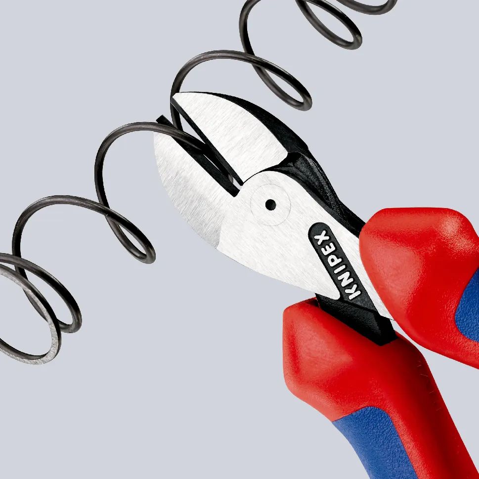 KNIPEX 73 05 160 T X-Cut® Kompakt-Seitenschneider mit 2K-Hüllen, mit integrierter Befestigungsöse 160 mm