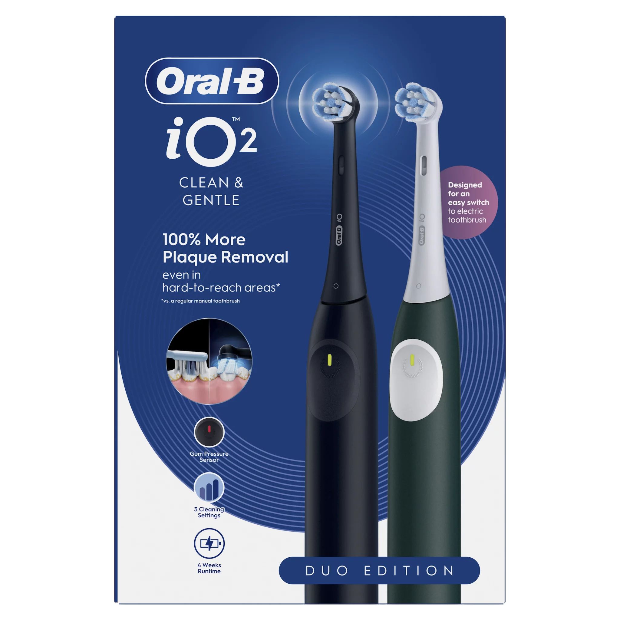 Oral-B iO Series 2 Night Black/Forest Green mit 2. Handstück