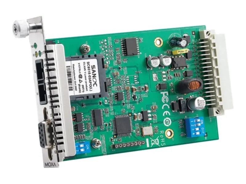 Moxa TCF-142-S-SC-RM - Medienkonverter - RS-232, RS-485, RS-442 - Serial RS-232, seriell RS-422, serielles RS-485 - D-Sub (DB-9)