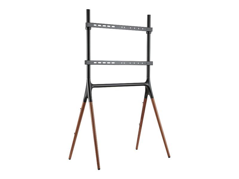 LogiLink Aufstellung - für LCD TV - Aluminium, Stahl, Walnussholz - Schwarz, Walnussholz - Bildschirmgröße: 124-178 cm (49"-70")