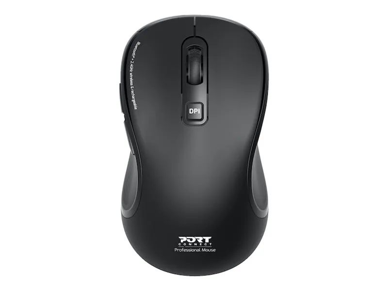 PORT Designs PORT Connect Professional ESSENTIAL - Maus - optisch - 5 Tasten - kabellos - 2.4 GHz, Bluetooth - kabelloser Empfänger (USB)