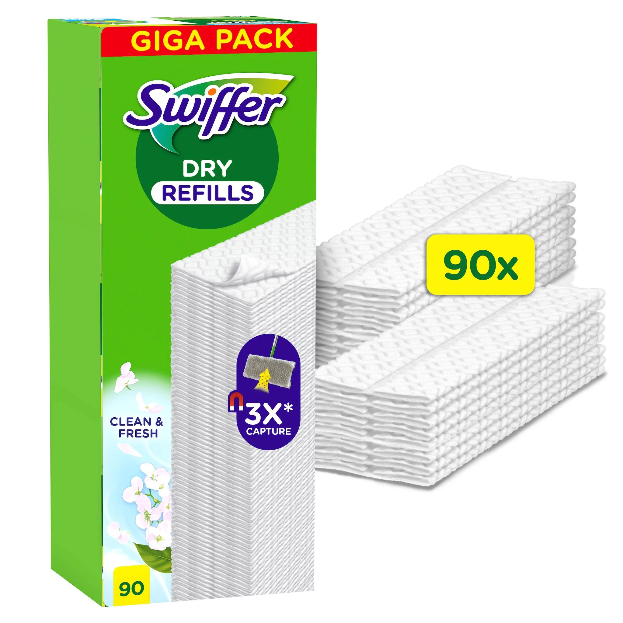 Swiffer Trocken Wischtücher Nachfüllpack, 90er