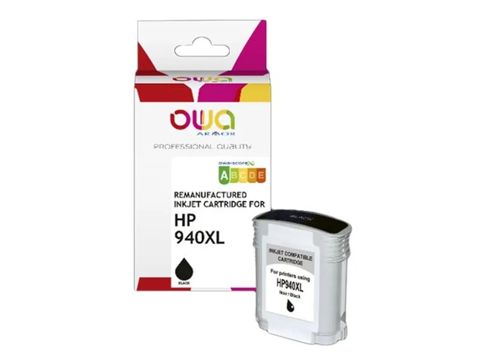 Armor OWA - 69 ml - Schwarz - kompatibel - Box - wiederaufbereitet - Tintenpatrone (Alternative zu: HP 940XL)