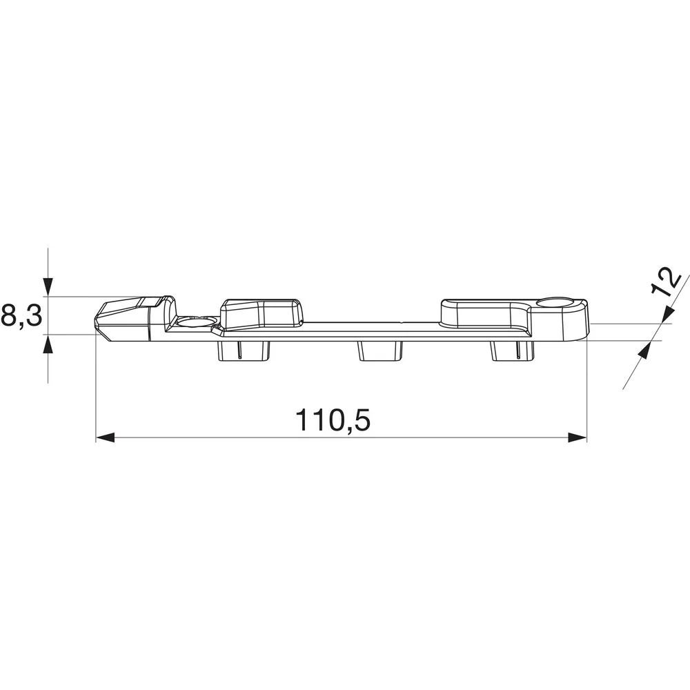MACO Kippschließteil PVC 12/20-13, ALUPLAST/REHAU/SCHÜCO, rechts, silber