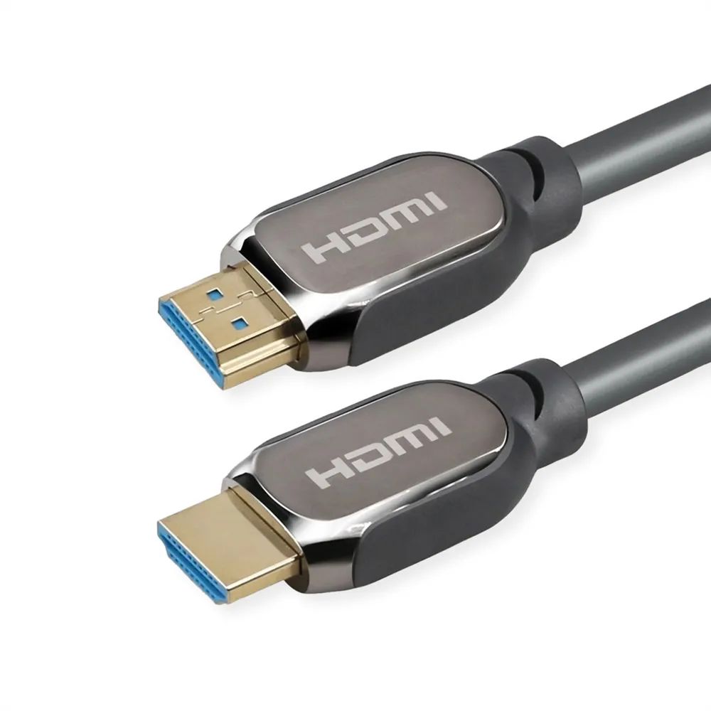 ROLINE HDMI-Kabel mit Ethernet - HDMI männlich zu HDMI männlich - 3 m - Doppelisolierung - Schwarz - im Freien, 8K50/60Hz (7680 x 4320)
