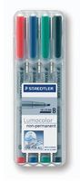 STAEDTLER Lumocolor - Marker - nicht dauerhaft - verschiedene Farben - 2.5 mm - breit (Packung mit 4)