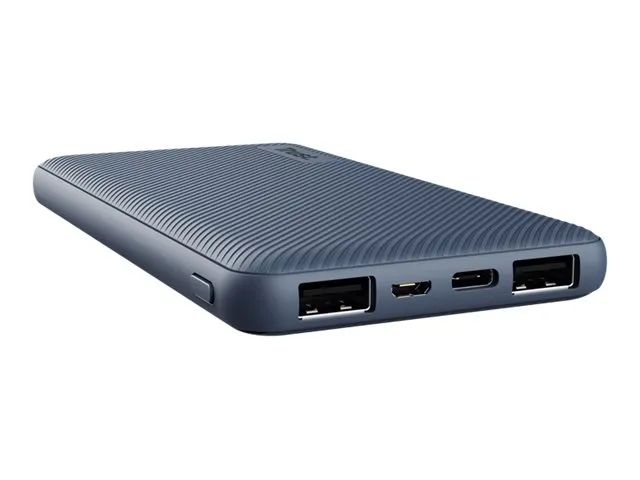 Trust Primo Ultra-thin - Powerbank - 10000 mAh - 37 Wh - 3 A - Fast Charge - 3 Ausgabeanschlussstellen (USB, USB-C)