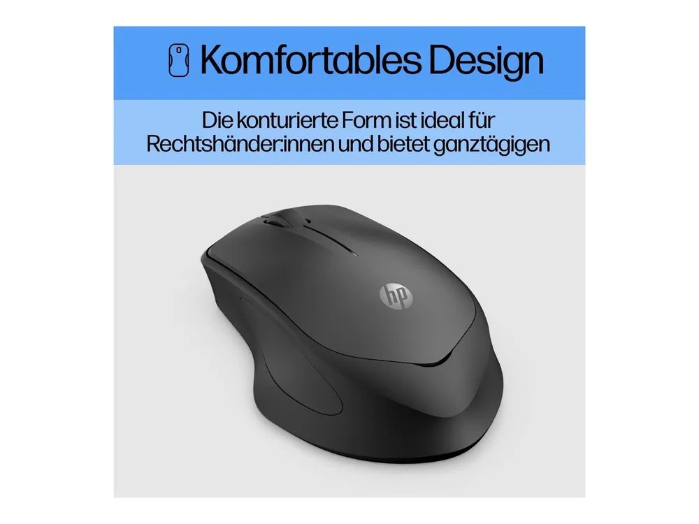 HP Silent 280M - Maus - kabellos - kabelloser Empfänger (USB)