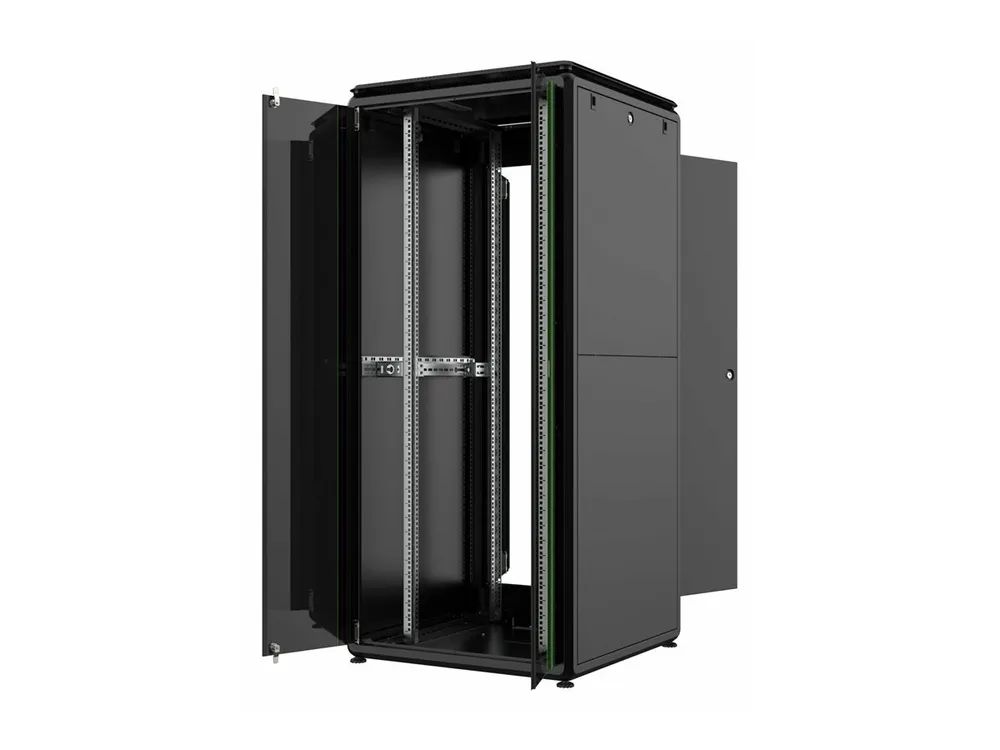 Lanview by Logon - Schrank Netzwerkschrank - 800 x 800 mm, data line - freistehend - Schwarz, RAL 9005 - 36U - 48.3 cm (19")