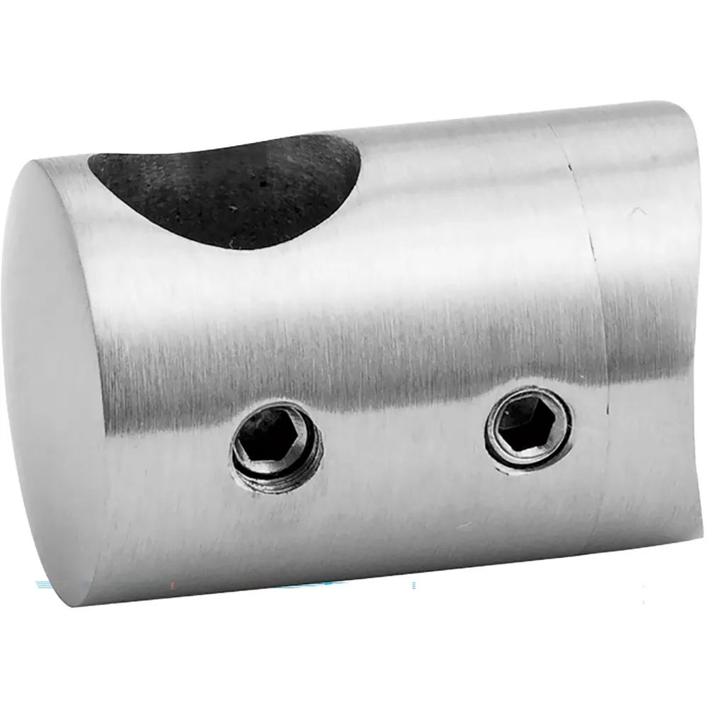 CROSO Traversenhalter,12,2mm,f. Rohr ø42,4 links,Kopfteil gewölbt,Edelstahl V2A