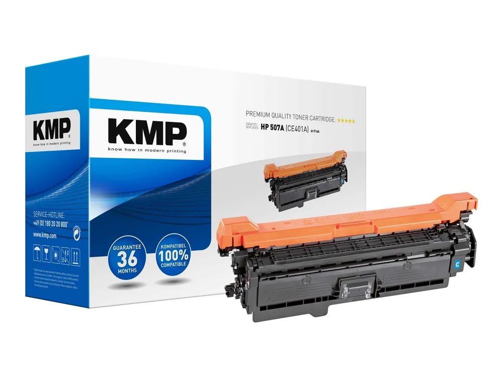 KMP H-T166 - 120 g - Cyan - kompatibel - Tonerpatrone (Alternative zu: HP 507A)