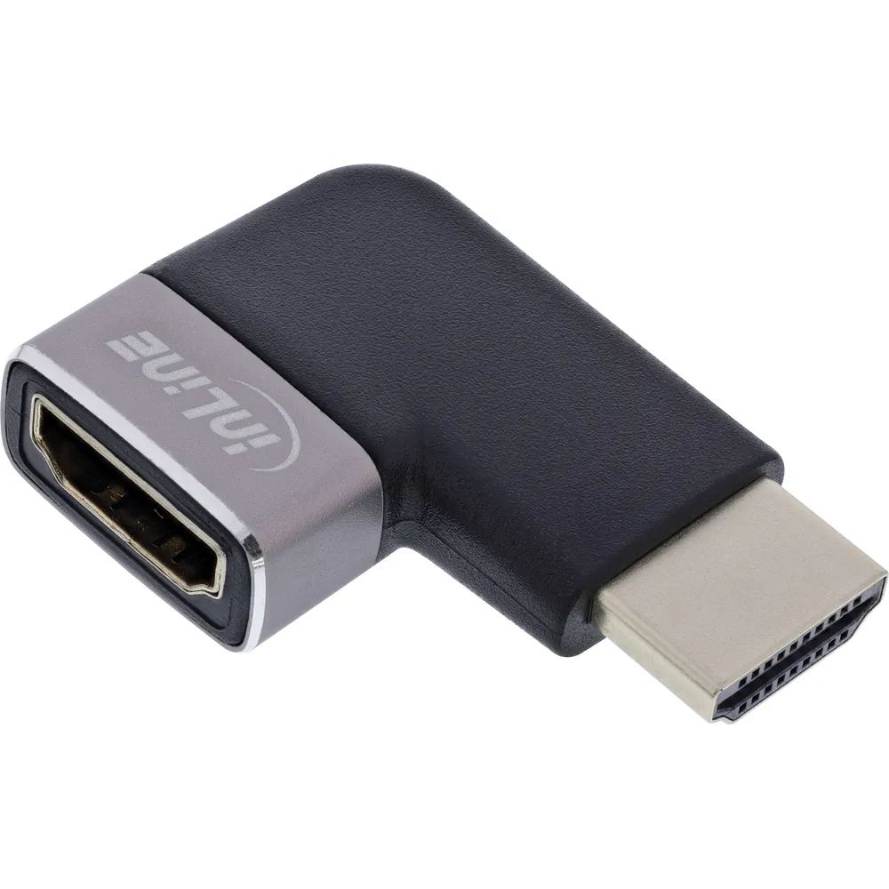 InLine HDMI Adapter - HDMI A Stecker / Buchse - 90° rechts - 8K UHD