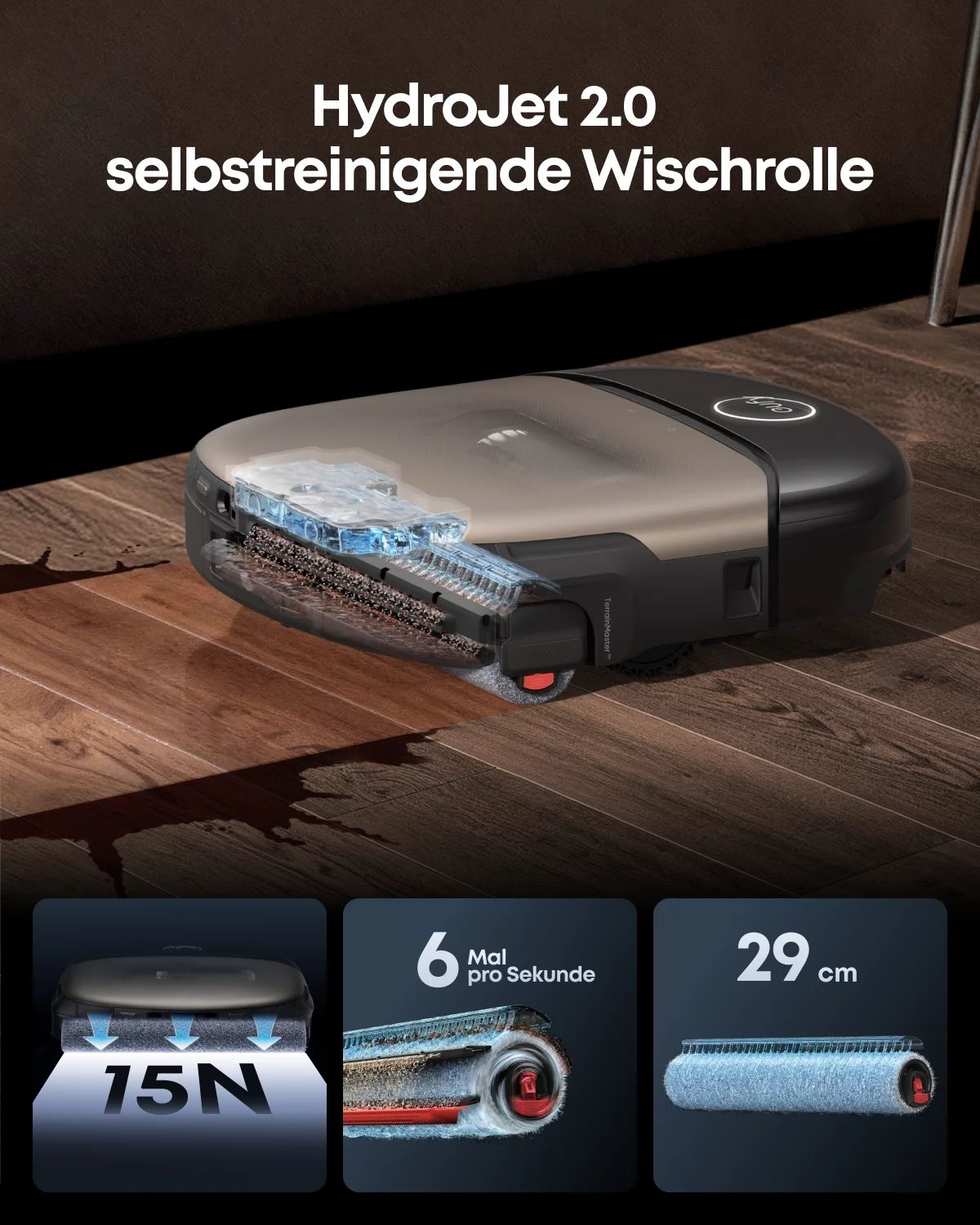 eufy Saug- und Wischroboter HydroJet S2