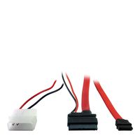Inter-Tech SATA-Kabel - Slimline SATA zu SATA, interne Stromversorgung, 2-polig