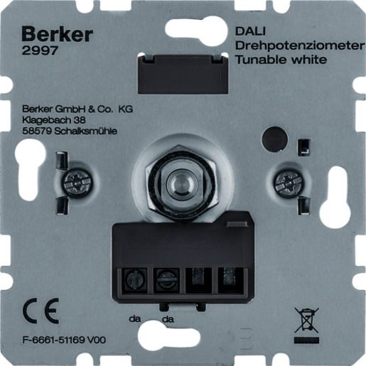 Berker DALI DREHPOTENTIOMETER TUNABLE / BERKER 2997 OHNE.SPANNUNGSV 2997