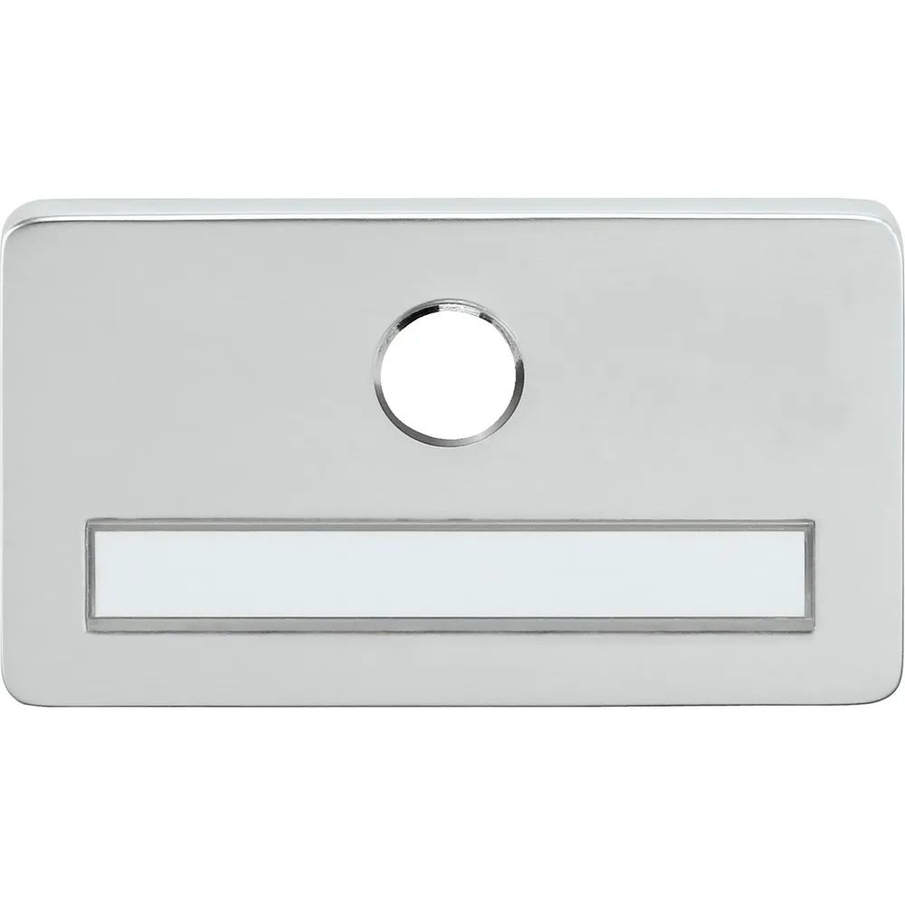 SOLIDO Namensschild ohne Spion, m. Bohrung ø 14 mm, silber eloxiert